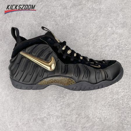 Nike Air Foamposite Pro Black Metallic Gold 624041-009 Size 38.5-46