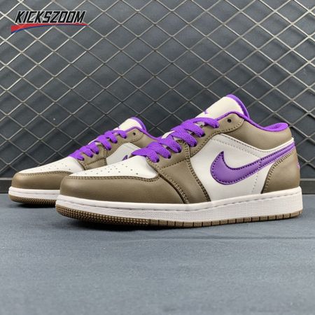 Jordan 1 Low Purple Mocha 553558-215 Size 36-47.5