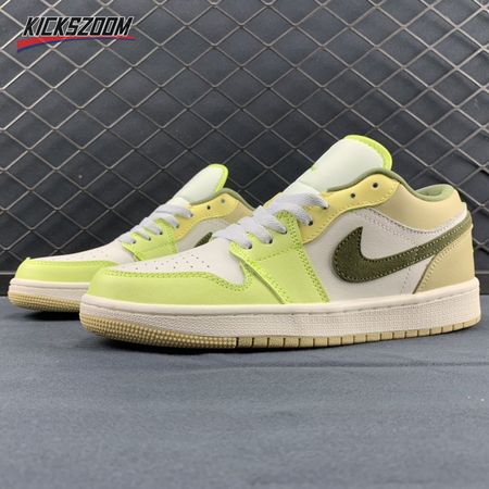 Jordan 1 Low Sail White Oil Green (Women's) FD9906-131 Size 36-47.5