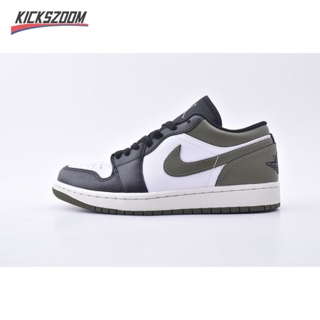 Jordan 1 Low Black Toe Medium Olive 553558-092 Unisex Size