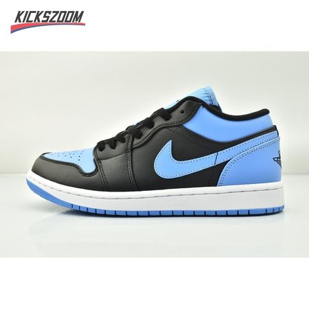 Jordan 1 Low Black University Blue 553558-041 Unisex Size